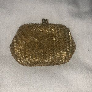 ❤️FINAL❤️Vintage antique gold beaded coin purse